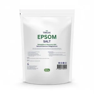 Trioxi Epsom Salt crystals provide a relaxing bath soak for sore muscles and can also be used as a rejuvenating foot soak.