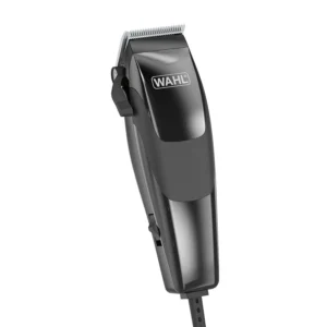 WAHL corded hair clipper for men, featuring stainless steel blades, multiple attachment combs, and an adjustable taper lever for precise and customized home grooming.