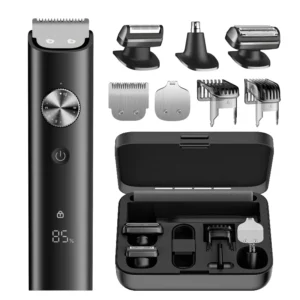 This Xiaomi grooming kit pro comes with multiple attachments for trimming beard, hair, nose, ear, and body hair and includes a convenient travel case.