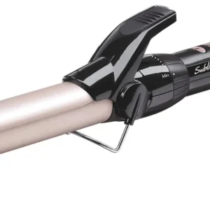 The BaByliss 25mm curling iron features a ceramic coating and adjustable temperature for creating defined, frizz-free curls on all hair types with salon-quality heat.