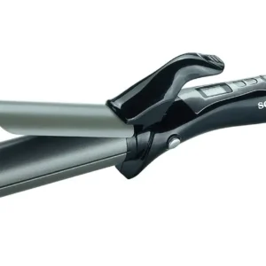 Sonashi 2in1 hair straightener and curler iron with ceramic coating lets you create versatile hairstyles.