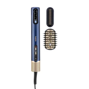The BaByliss Air Wand is a 3-in-1 hair styling tool that combines a hair dryer, straightener, and hot air brush with ionic technology to dry, straighten, and volumize hair while reducing frizz and protecting against heat damage.
