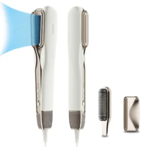 Airbot Hyperstrait is a 3-in-1 hair styling tool that dries, straightens, and brushes hair with 100 million plasma care for soft, beautiful results.