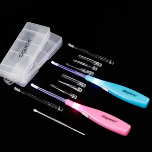 The Airgoesin lighted tonsil stone remover kit with longer tip, eight silicone tips, tonsillolith pick, batteries, and carrying case helps you easily remove tonsil stones.