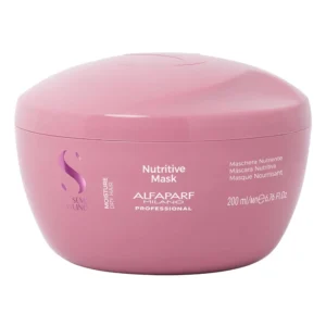 Alfaparf Milano Semi Di Lino Moisture Nutritive Mask is an intensive anti-dryness treatment that moisturizes, nourishes, and strengthens dry, damaged hair.