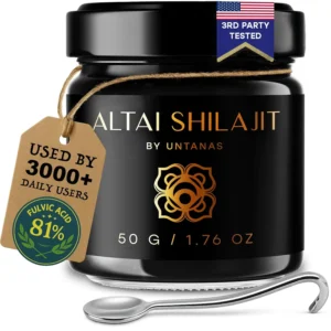 Altai Shilajit resin sourced from the Altai Mountains, naturally rich in fulvic acid and humic compounds for natural energy and vitality.