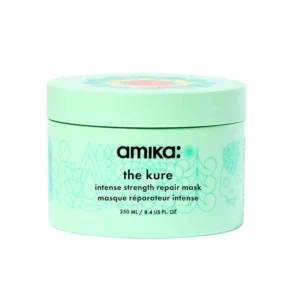 Amika Kure intense bond repair mask repairs, strengthens, intensely hydrates, and improves manageability with bond-cure technology and sea buckthorn for ultimate hair and scalp health.