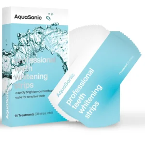 AquaSonic teeth whitening strips provide a fast, easy, and affordable way to achieve a whiter, brighter smile at home with dentist-quality results in just 7 days.