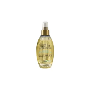 OGX Argan Oil of Morocco weightless hair oil mist infused with argan oil seals in protection and shine while providing 72-hour frizz control on wet or dry hair.