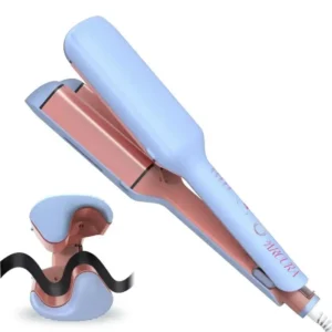 The Aroura premium 3-barrel curling iron creates fast, voluminous beach waves with its anti-scald design, ceramic coating, and negative ion technology for healthy, frizz-free hair.
