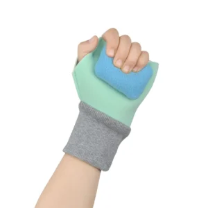 Pair of rainbowstar anti-biting gloves with detachable pillow designed for children with autism, cerebral palsy, ADHD, and other special needs to prevent hand biting and promote fine motor skill development.