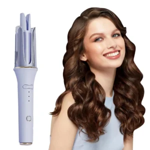 The MONOCUS automatic curling iron with 2-way rotation creates effortless curls while protecting hair from heat damage thanks to its ceramic barrel and anti-scald design.