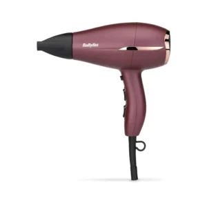 The BaByliss Berry Crush Dryer in elegant cranberry, featuring advanced airflow technology and customizable heat and speed settings for efficient and stylish hair drying.