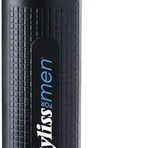 The blue BaByliss E650SDE nose and ear hair trimmer is easily cleaned under running water and provides a painless trim with its stainless steel blades.