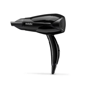 The BaByliss Powerlight 2000 hair dryer in black offers lightweight and powerful drying with customizable heat and speed settings.