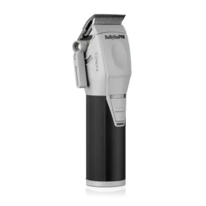The BaBylissPRO COREFX hair clipper features a high-speed motor, stainless steel taper blade, durable metal grip, and includes clipper guards for versatile cutting.