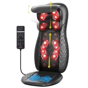 RENPHO shiatsu back massager with adjustable neck massage pillow provides deep kneading massage and soothing heat for full body relaxation at home or in the office.