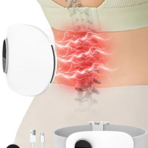 Cordless portable back massager with heat provides lower back pain relief with 6 massage modes and 16 intensity levels, perfect as a Mother's Day gift.