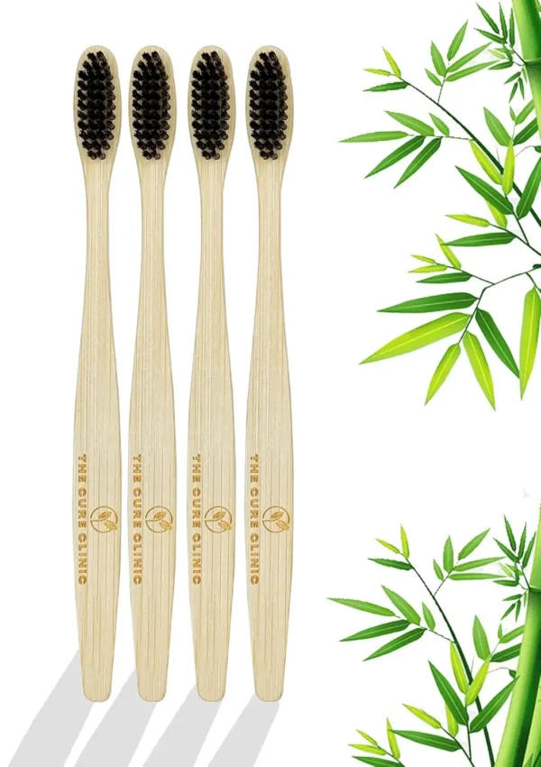 Bamboo Toothbrush Set Eco Friendly Soft Bristles