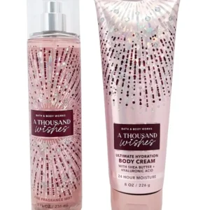 Bath & Body Works A Thousand Wishes gift set includes fine fragrance mist and ultra shea body cream.