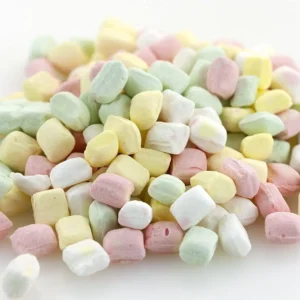 A two-pound bag of Bayside assorted after dinner mints, perfect for New Year's Eve, birthdays, or a sweet pastille candy treat.