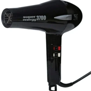 Black NG Beauty hair dryer with Super Energy, corded electric power for styling.