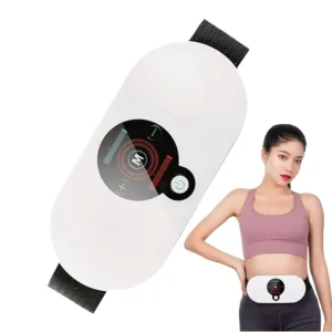 Portable belly fat machine with heat for abdominal fat reduction, featuring multiple massage modes and adjustable intensity, suitable for home, travel, and gym use.