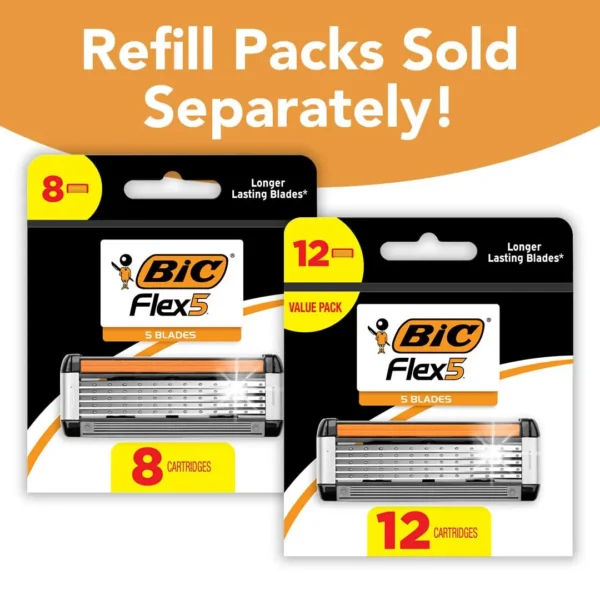 Bic Razor Pacote 5 BIC Flex 5 Razor for Men - 8 Piece Set