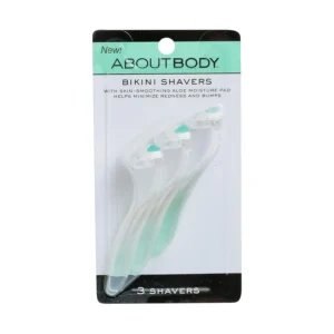 About Body bikini shavers with aloe moisture pad gently remove unwanted pubic hair, prevent bumps and irritation, and offer a salon-quality shave at home.