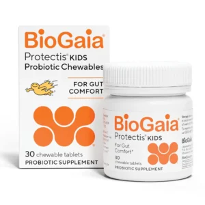 BioGaia Protectis chewable probiotic tablets offer digestive relief for kids experiencing occasional stomach pain, constipation, or diarrhea.