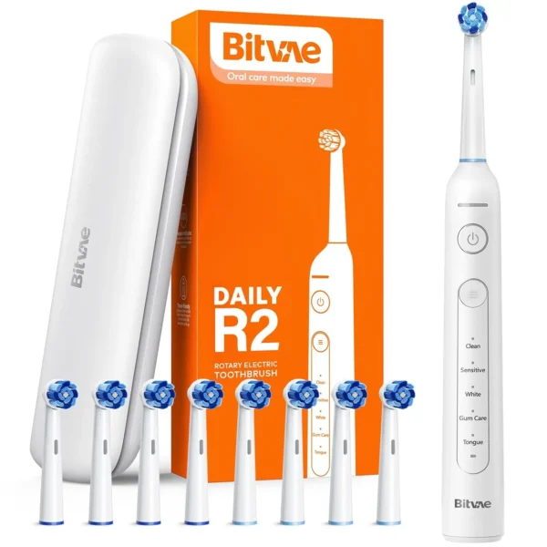 Bitvae R2 Electric Toothbrush, 8 Brush Heads