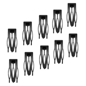 This image shows a 10-pack of black metal snap hair clips, perfect for women's styling needs, featuring a durable design and secure grip for effortless hairstyles.