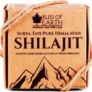 Bliss of Earth pure Himalayan shilajit resin, sun-dried for 90 days, provides natural energy, stamina, focus, and supports nutrient absorption for an active lifestyle.