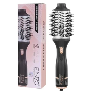 The ENZO EN-4135 blowout hair styler is a 4-in-1 hot air brush that straightens, curls, volumizes, and dries hair with frizz-fighting ionic technology and a comfortable, lightweight design.