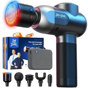 Bob and Brad C2 Pro massage gun with heat and cold therapy, designed for deep tissue muscle recovery and pain relief.