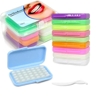 This image shows BVN braces wax, an orthodontic wax designed for relief from irritation caused by braces, aligners and other dental appliances, promoting comfort and protection for the mouth.