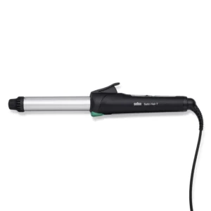 The Braun Satin Hair 7 IONTEC curling iron features ceramic care barrel and precise temperature regulation for gentle and effective styling.