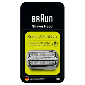 Braun Series 3 shaver replacement head made in Germany, ensuring your electric shaver maintains peak performance and a close shave.