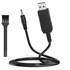 This is a USB charging cable for Braun shavers, compatible with MGK3335, MGK3020, BT3020, and other models, allowing for convenient charging at home or while traveling.