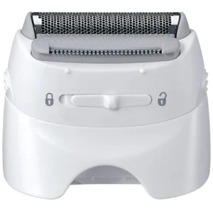 Replacement shaver head with stainless steel blades and foil, compatible with Braun Series 7 and 9 electric razors.