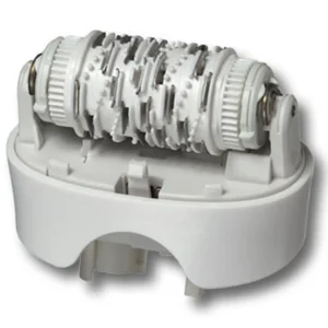 A close-up of a white Braun Silk-epil Expressive standard hair removal head.