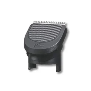 Close-up of a replacement trimmer head attachment for Braun electric razors compatible with models 5513, 5514, 5515, 5516, 5517, 5541, and 5544.