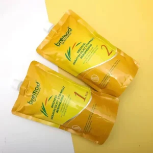 Bremod Keratin Silky Straight Rebonding Set for achieving soft, smooth, and healthy-looking straight hair.