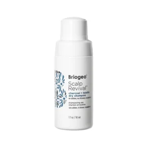 Briogeo scalp treatment with vegetable-derived micro-exfoliators and B-complex vitamin strengthens hair and helps remove impurities from flaky, oily scalps.