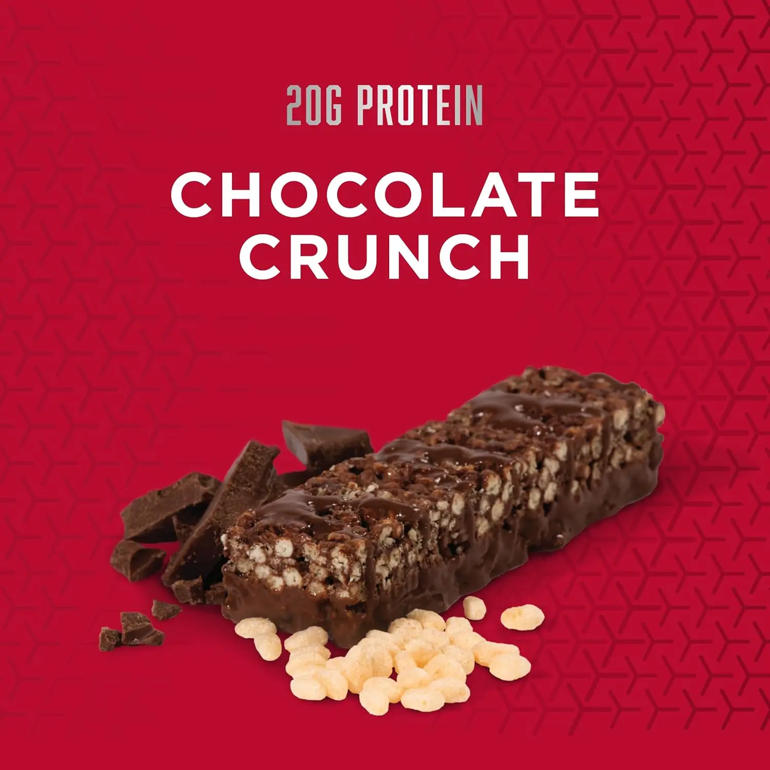 BSN Protein Crisp Bar by Syntha-6 with 20g of whey protein is gluten-free, low in sugar, and has a chocolate crunch.