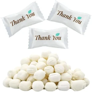 Individually wrapped creamy and smooth butter mints, a fat-free and gluten-free candy, perfect for party favors and candy buffets.