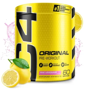 Cellucor C4 Original Pink Lemonade pre workout, in sleek and compact packaging, designed to boost energy for men and women.