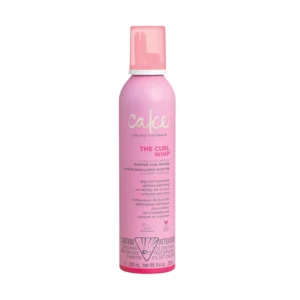 Cake Beauty curl mousse enhances natural curls with aloe vera and vitamin E for flexible hold, adding volume and definition without sulfates or cruelty.