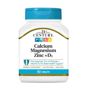 21st Century Cal Mag Zinc +D tablets help build strong bones and teeth with essential minerals and Vitamin D3.