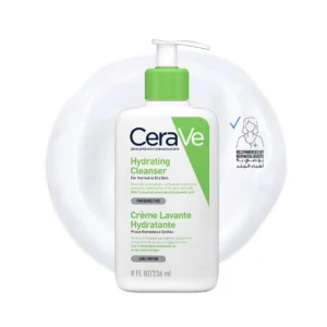 CeraVe Hydrating Facial Cleanser gently removes dirt and makeup while moisturizing normal to dry skin with hyaluronic acid and ceramides.